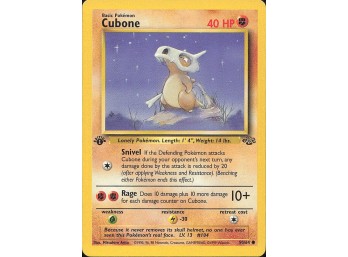 POKEMON 1st edition Jungle Cubone