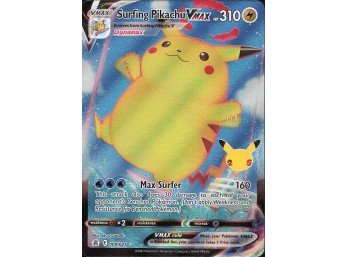 POKEMON Ultra Rare Celebrations Surfing Pikachu VMAX