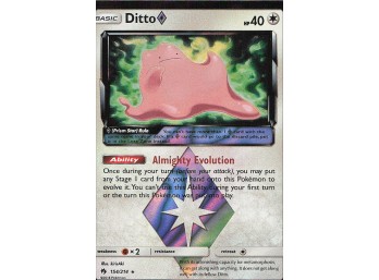 POKEMON Prism Rare SM - Lost Thunder Ditto Prism Star