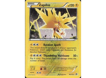 POKEMON Holo Rare Legendary Treasures Zapdos