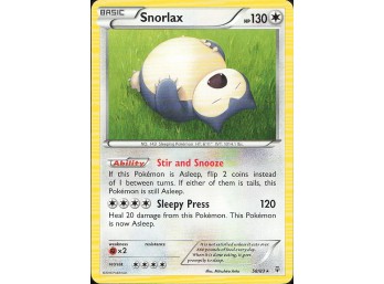 POKEMON Rare XY - Flashfire Snorlax