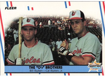 1988 Fleer #640 The 'O's' Brothers (Bill Ripken / Cal Ripken, Jr.) SSS