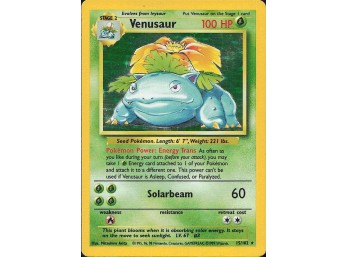 POKEMON Holo Rare,Iconic Base Set Venusaur
