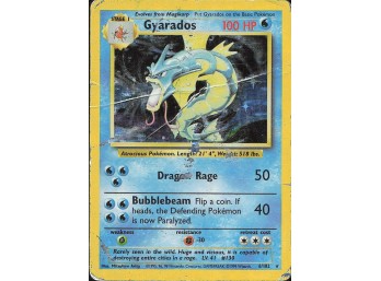 POKEMON Holo Rare Base Set Gyarados