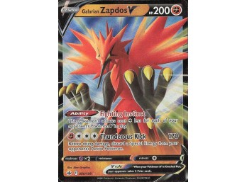 POKEMON Ultra Rare SWSH06: Chilling Reign Galarian Zapdos V