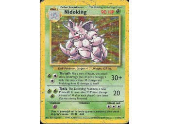 POKEMON Holo Rare Base Set Nidoking