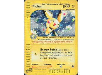 POKEMON Holo Rare Expedition Pichu (22)