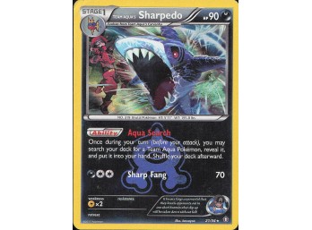 POKEMON Holo Rare Double Crisis Team Aqua's Sharpedo