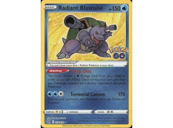 POKEMON Radiant Rare Pokemon GO Radiant Blastoise