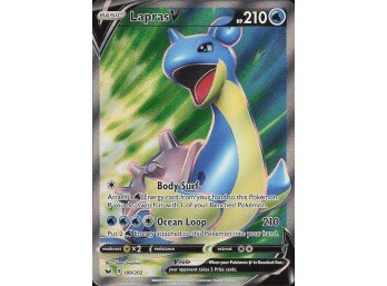 POKEMON Ultra Rare SWSH01: Sword & Shield Base Set Lapras V (Full Art)