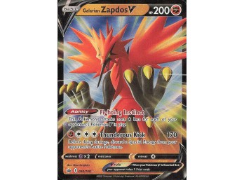 POKEMON Ultra Rare SWSH06: Chilling Reign Galarian Zapdos V