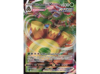 POKEMON Ultra Rare SWSH08: Fusion Strike Rillaboom VMAX