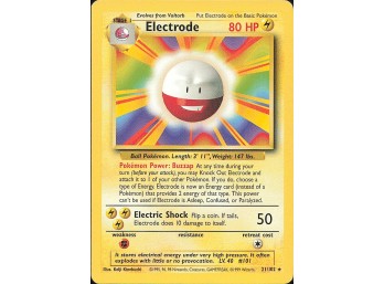 Vintage Pokemon 1999 Rare Base Set Electrode