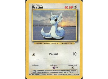 Vintage Pokemon 1999  Base Set Dratini