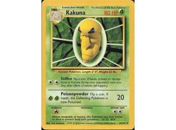 Vintage Pokemon 1999  Base Set Kakuna