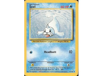 Vintage Pokemon 1999  Base Set Seel