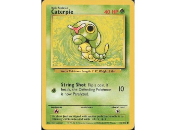 Vintage Pokemon 1999  Base Set Caterpie
