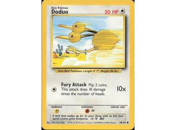 Vintage Pokemon 1999  Base Set Doduo