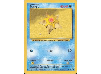 Vintage Pokemon 1999  Base Set Staryu