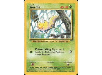 Vintage Pokemon 1999  Base Set Weedle