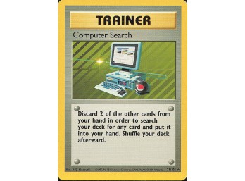 Vintage Pokemon 1999 Rare Base Set Computer Search