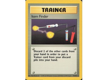Vintage Pokemon 1999 Rare Base Set Item Finder