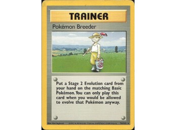 Vintage Pokemon 1999 Rare Base Set Vintage Pokemon 1999 Breeder