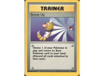 Vintage Pokemon 1999 Rare Base Set Scoop Up
