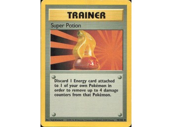 Vintage Pokemon 1999  Base Set Super Potion