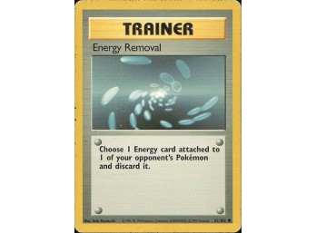Vintage Pokemon 1999  Base Set Energy Removal