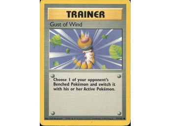 Vintage Pokemon 1999  Base Set Gust of Wind