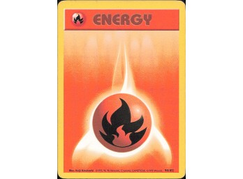 Vintage Pokemon 1999  Base Set Fire Energy