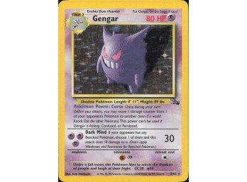 Vintage Pokemon 1999 Holo Rare Fossil Gengar (5)