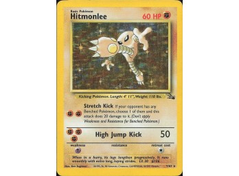 Vintage Pokemon 1999 Holo Rare Fossil Hitmonlee (7)