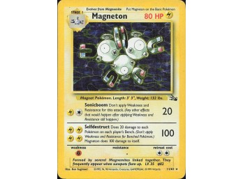 Vintage Pokemon 1999 Holo Rare Fossil Magneton (11)
