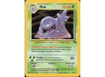 Vintage Pokemon 1999 Holo Rare Fossil Muk (13)
