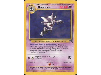 Vintage Pokemon 1999 Rare Fossil Haunter (21)
