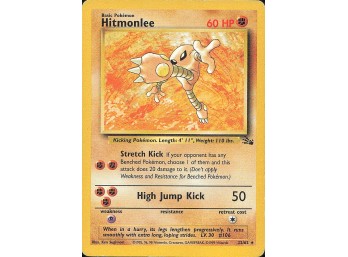 Vintage Pokemon 1999 Rare Fossil Hitmonlee (22)