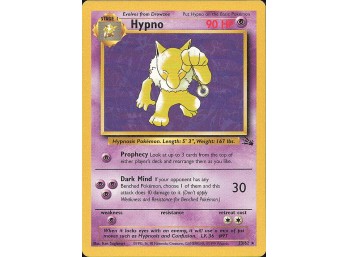 Vintage Pokemon 1999 Rare Fossil Hypno (23)