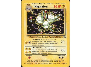 Vintage Pokemon 1999 Rare Fossil Magneton (26)