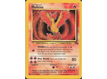 Vintage Pokemon 1999 Rare Fossil Moltres (27)