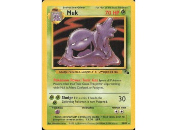 Vintage Pokemon 1999 Rare Fossil Muk (28)