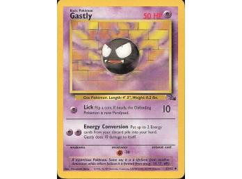 Vintage Pokemon 1999  Fossil Gastly