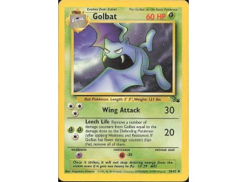 Vintage Pokemon 1999  Fossil Golbat