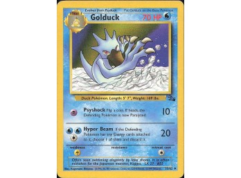 Vintage Pokemon 1999  Fossil Golduck