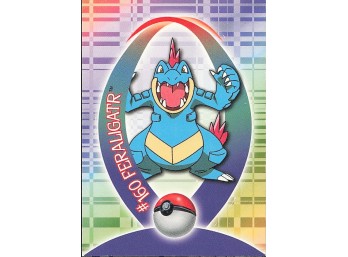 Vintage 2001 Feraligatr Sticker Card Topps Johto Series 1