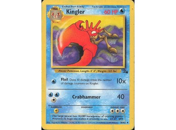 POKEMON Uncommon Fossil Kingler