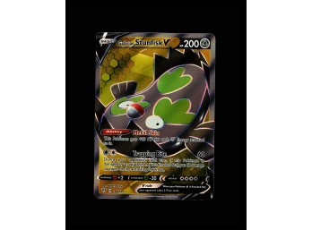 POKEMON Ultra Rare,Holo SWSH03: Darkness Ablaze Galarian Stunfisk V (Full Art)