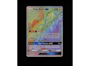 POKEMON Secret Rare,Holo SM - Guardians Rising Tapu Koko GX (Secret)