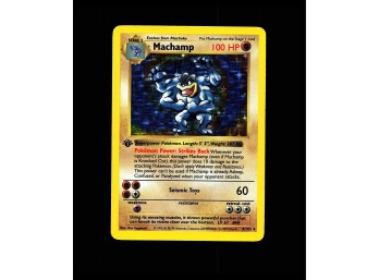 POKEMON Holo Rare,First Edition,Shadowless Deck Exclusives Machamp
